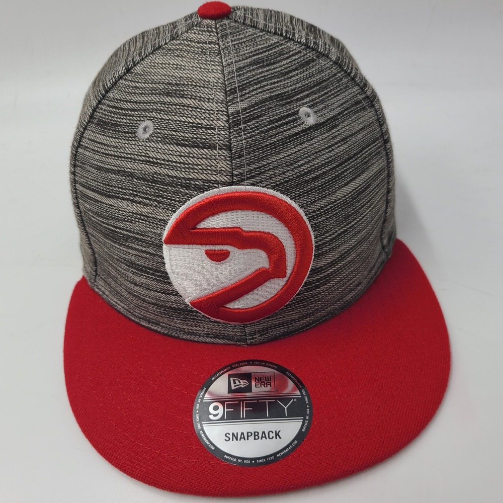 Atlanta Hawks Hat Snapback New Era 9Fifty Gray Red NBA Hardwood Classics Men